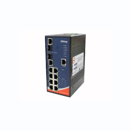 Oring Networking 8x 10/100TX RJ-45 PoE at 15.4Watts + 2x Gigabit Combo SFP/RJ-45 IPS-3082GC-24V